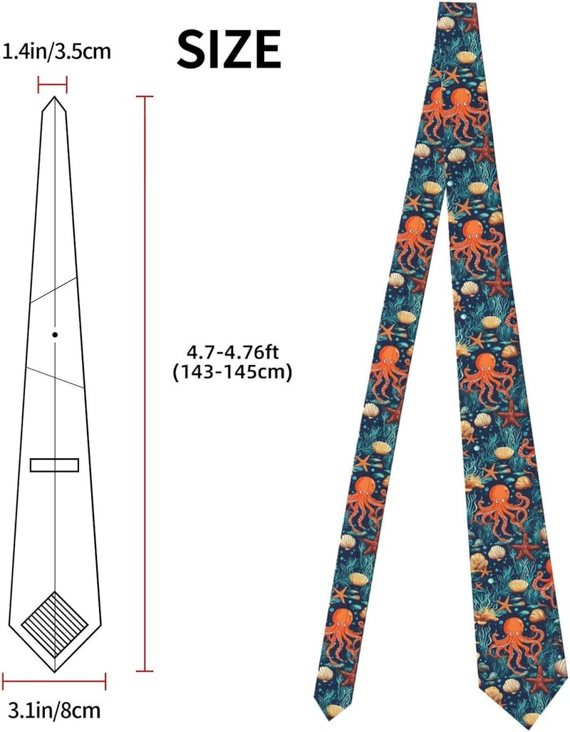 Yilad Tie for Men and Boy Novelty Fun Full Print Men's Necktie Skinny Fashion Narrow Wide - Image 2